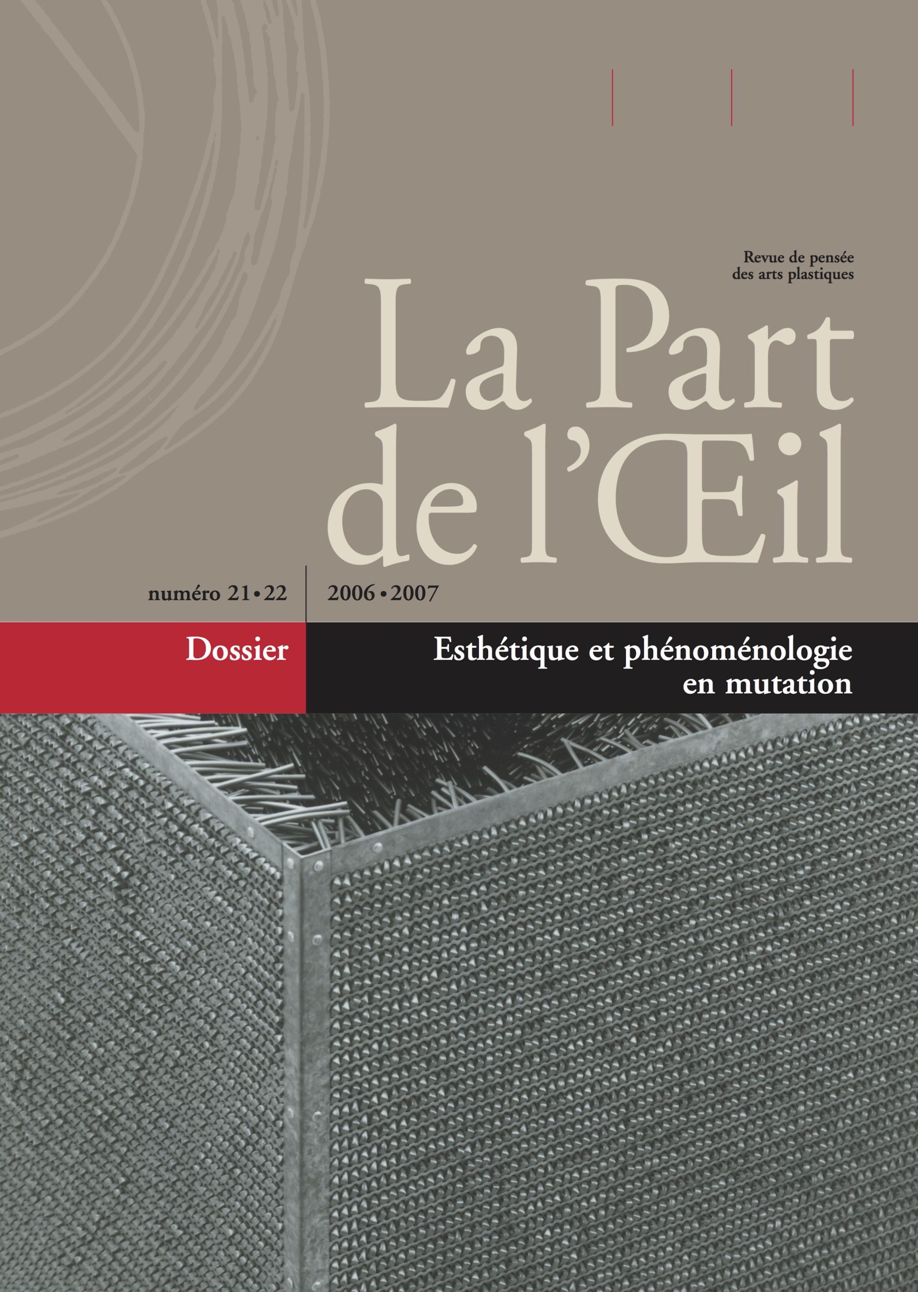 Esthétique et phénoménologie en mutation